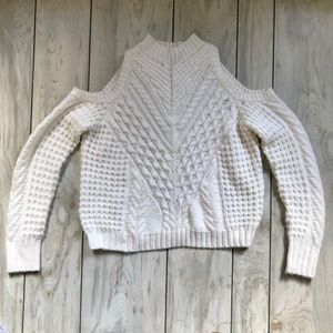 Cold Shoulder Chunky Knit Super Soft Sweater